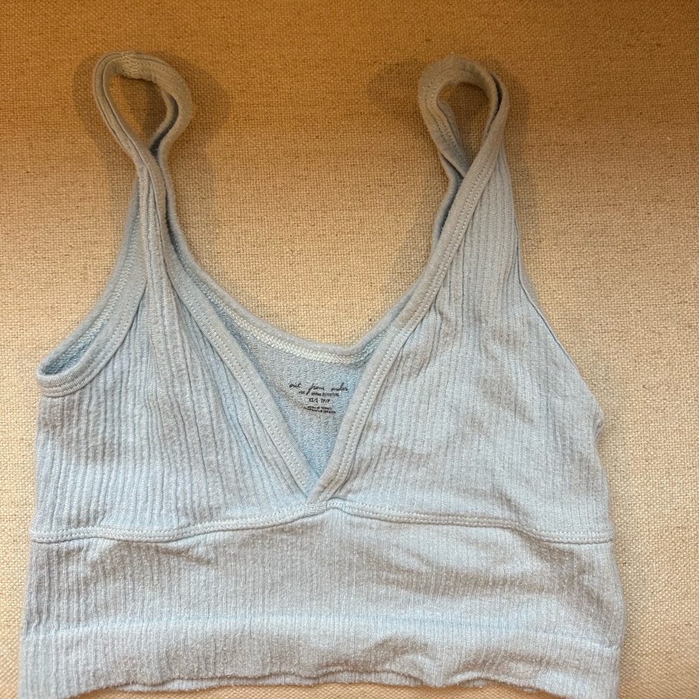 Urban Outfiters Out From Under Women's Light Blue Ribbed Bralette